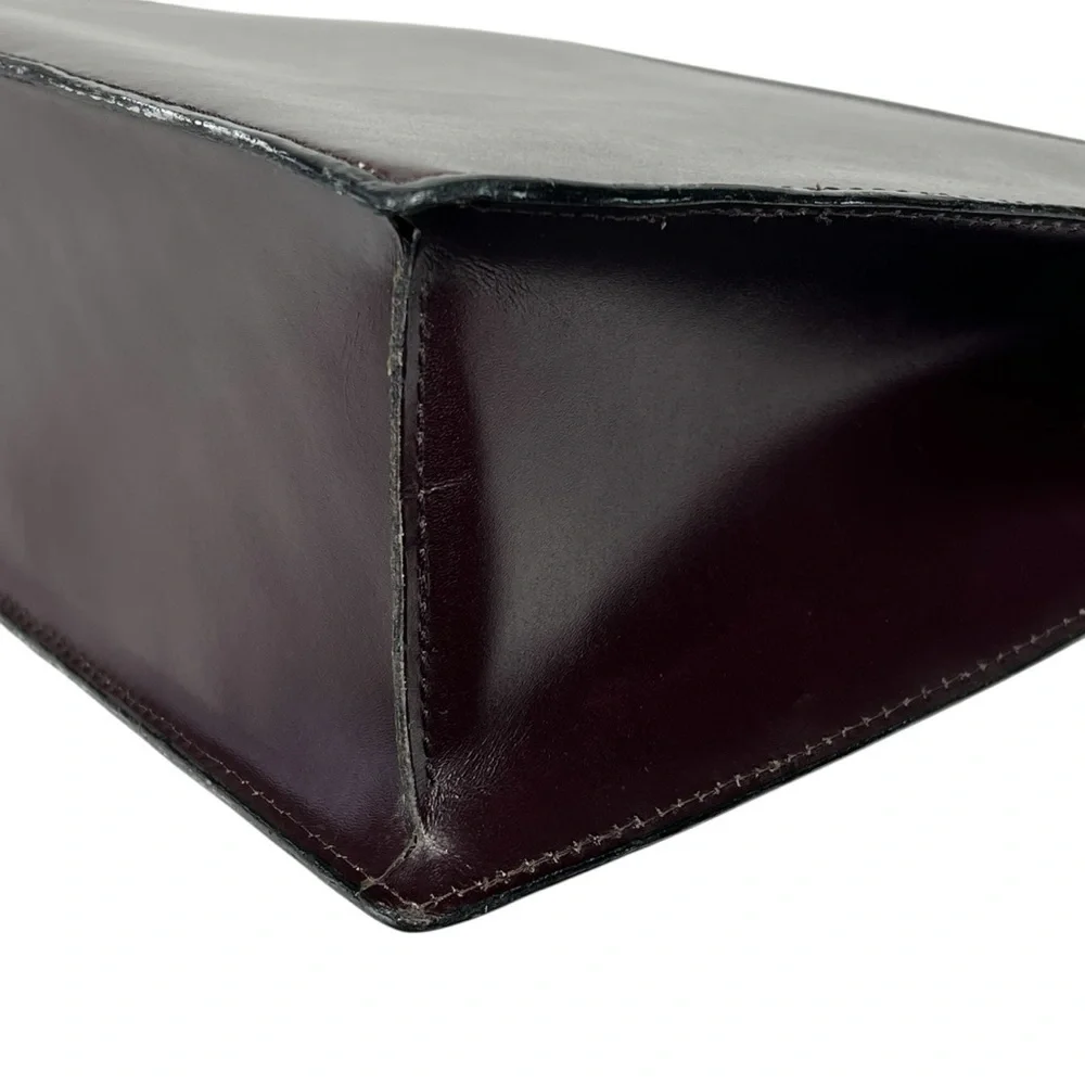 VTG ROYCE New York Burgundy Top Leather Laptop Briefcase Shoulder Bag